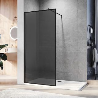 Душевая перегородка Veconi Korato KR-81B, 800x2000, черный матовый, стекло прозрачное